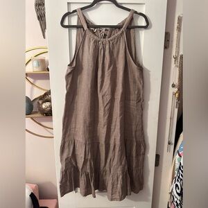 Bellaumbra Sleeveless taupe Dress nwot Made in Italy